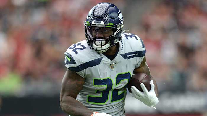 Chris Carson is the Seahawks' workhorse at RB with Rashaad Penny injured. 